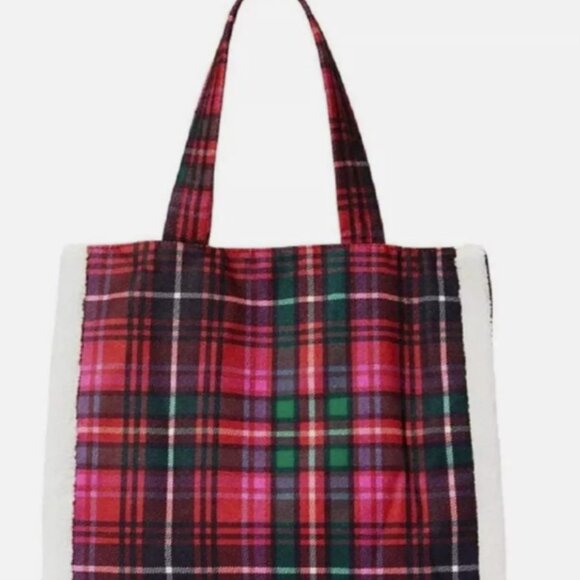 Victoria’s Secret Plaid Tote & Blanket 50x60 inches NWT - Picture 5 of 7